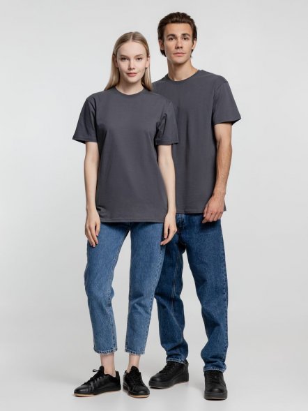 Футболка унисекс T-Bolka 160, темно-серая (графит) 