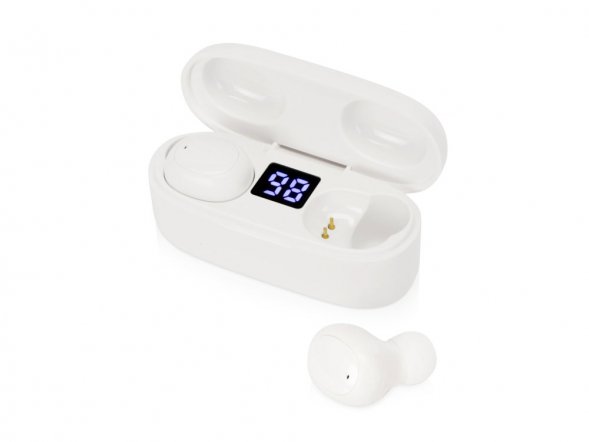 Беспроводные наушники TWS в кейсе Volts. Evolt, белый, пластик 