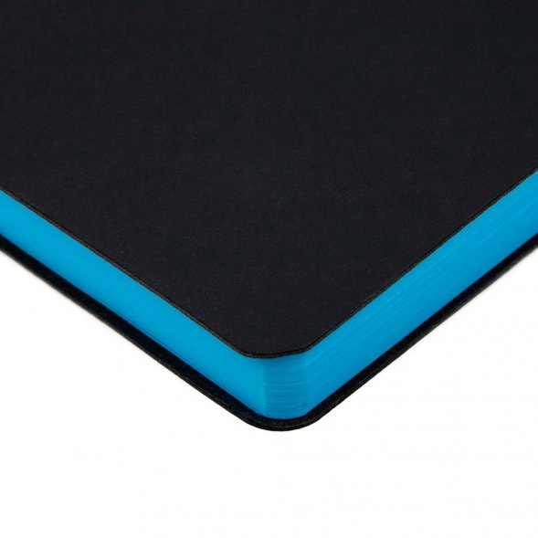 Ежедневник Bookmark, недатированный, черный с голубым 