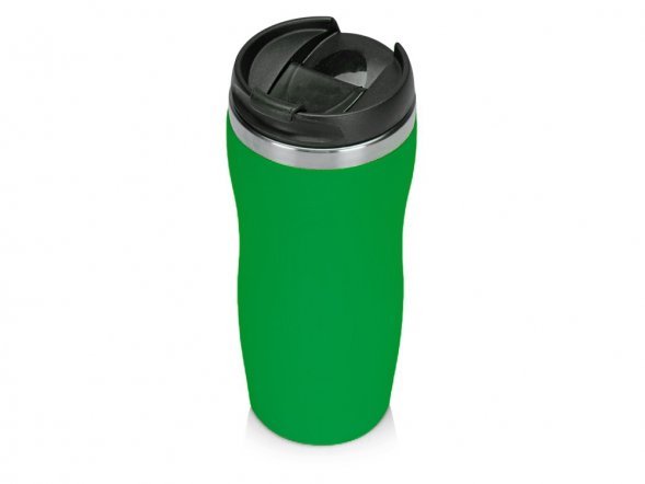 Термокружка Mony Steel 350 мл, soft touch, зеленый 