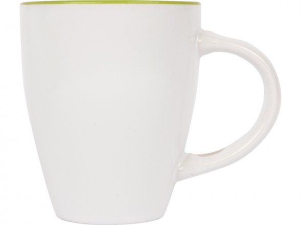 Кружка Авеленго с ложкой, зеленое яблоко 