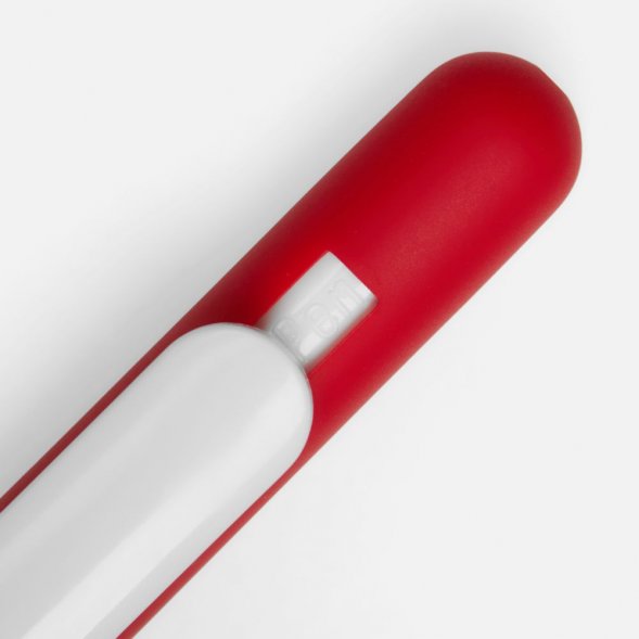 Ручка шариковая Swiper Soft Touch, красная с белым 