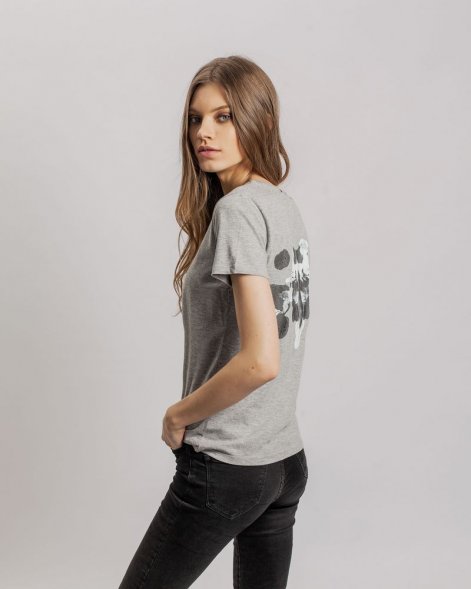 Футболка женская «Подсознательность», серый меланж 