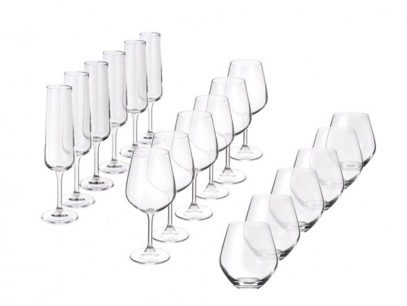 Подарочный набор бокалов для игристых и тихих вин Vivino, 18 шт. 