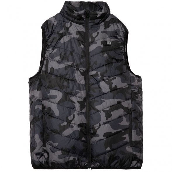 Жилет с подогревом Thermalli Valmorel, серый камуфляж 