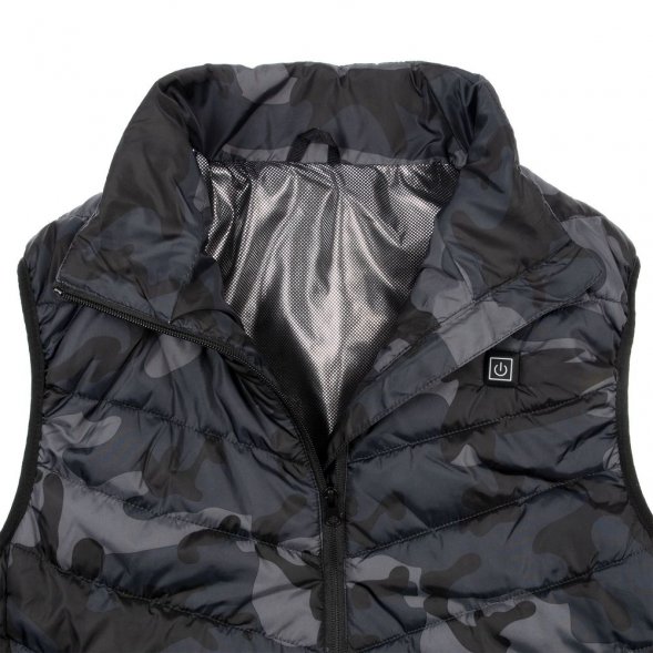 Жилет с подогревом Thermalli Valmorel, серый камуфляж 