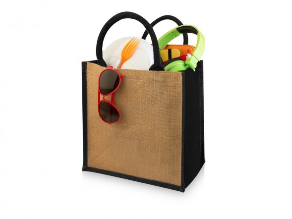 Сумка подарочная Chennai, натуральный/черный 