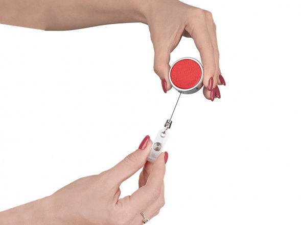 Ретрактор металлический Favor, красный 