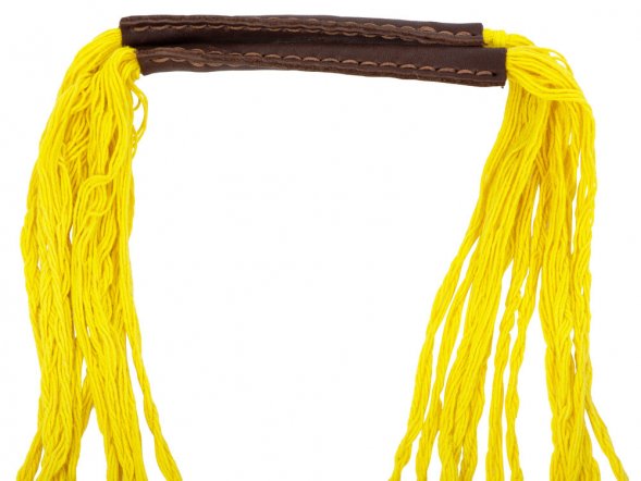 Авоська Dream L наплечная 25 литров с кожаными ручками, желтый 