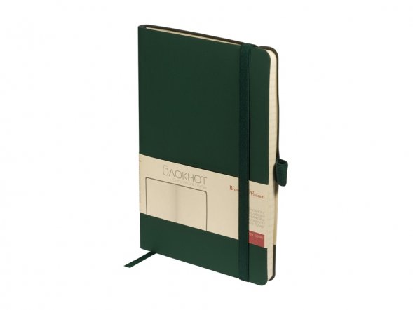 Блокнот А5  City Flex на резинке, зеленый 