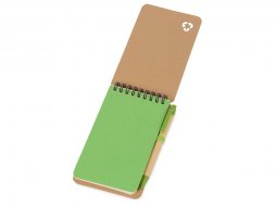 Набор канцелярский с блокнотом и ручкой Masai, зеленое яблоко