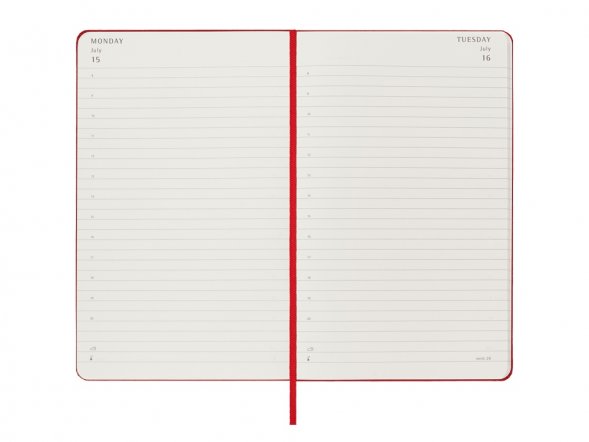 Записная книжка 12 месяцев на 2024 год, в твердой обложке, красный, Large, 13х21 