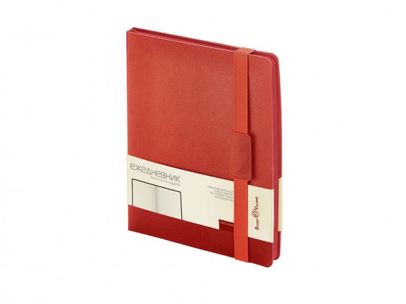 Ежедневник В5 недатированный Leggenda, красный 