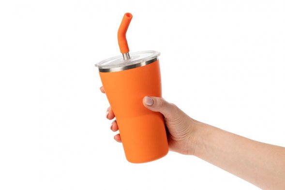 Термостакан Sapporo без логотипа, оранжевый 