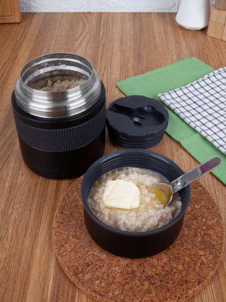 Термос для еды Takk Pappa, черный 