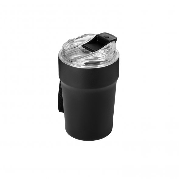 Термокружка вакуумная Monaco, черная 