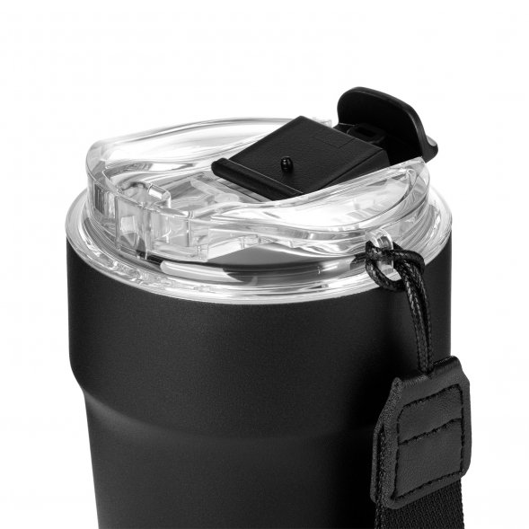 Термокружка вакуумная Monaco, черная 