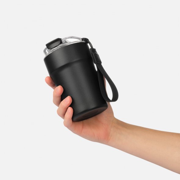 Термокружка вакуумная Monaco, черная 