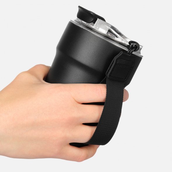 Термокружка вакуумная Monaco, черная 