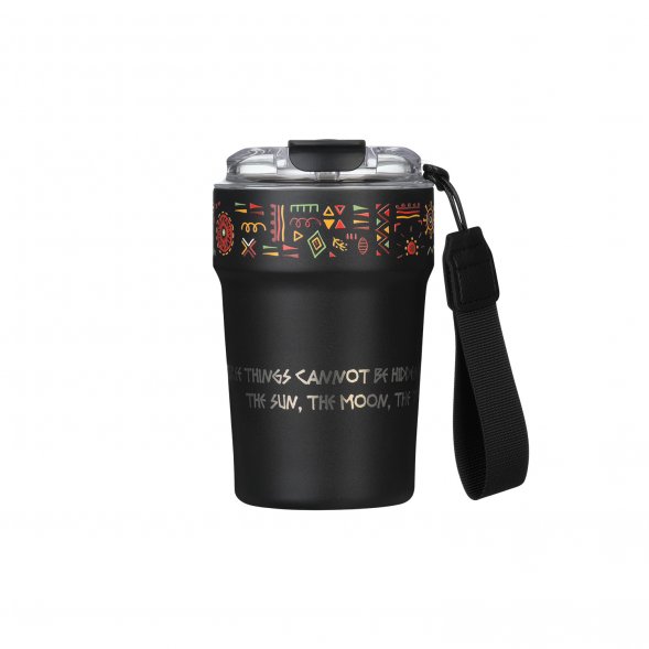 Термокружка вакуумная Monaco, черная 