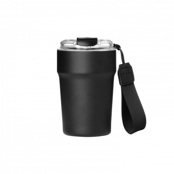 Термокружка вакуумная Monaco, черная 