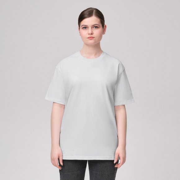 Футболка унисекс KRIS, 100% хлопок, 150 гр.. светло-серая, размер XXXL 