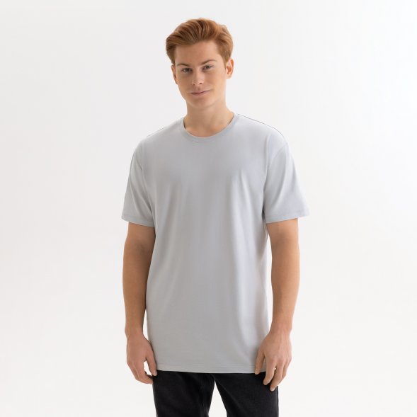 Футболка унисекс KRIS, 100% хлопок, 150 гр., светло-серая, размер XXXL 