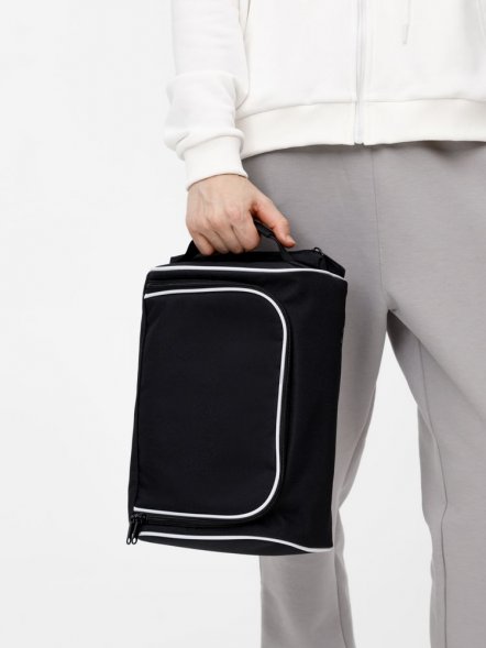 Сумка для обуви Equipex, черная с белым 