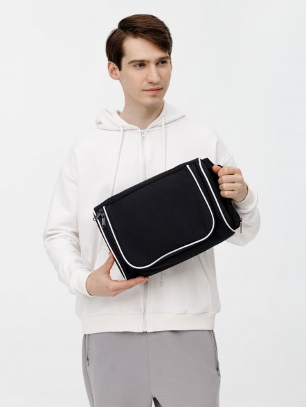 Сумка для обуви Equipex, черная с белым 