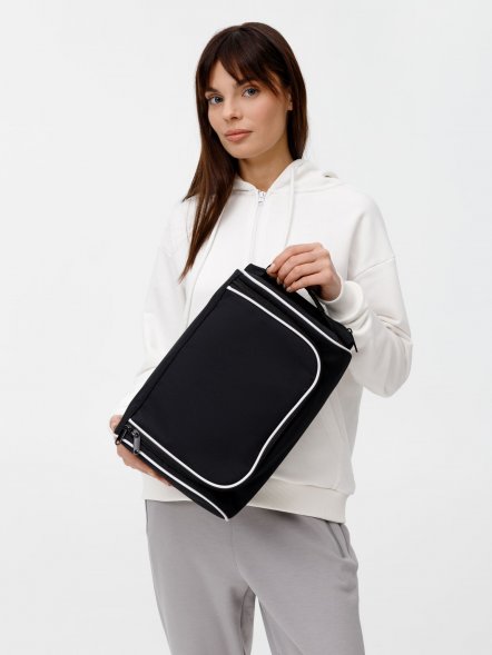 Сумка для обуви Equipex, черная с белым 