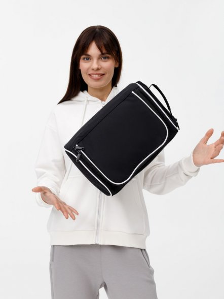 Сумка для обуви Equipex, черная с белым 