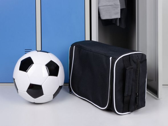 Сумка для обуви Equipex, черная с белым 