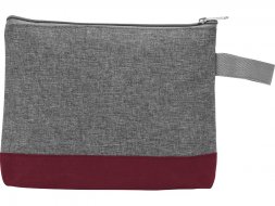 Косметичка двухцветная Trivium, серый/бордовый