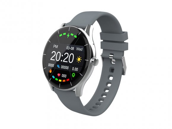 Умные часы HIPER IoT Watch GT, серый/розовый 