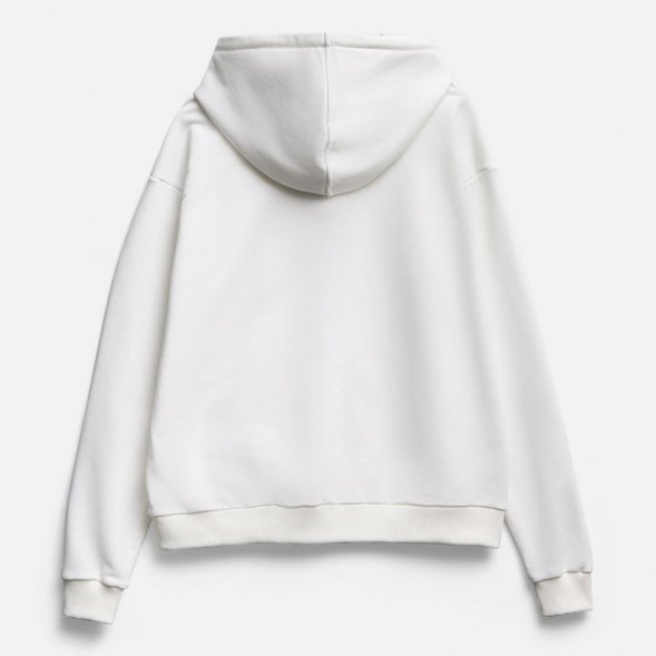 Толстовка унисекс оверсайз на молнии Zippy Terry, белая 