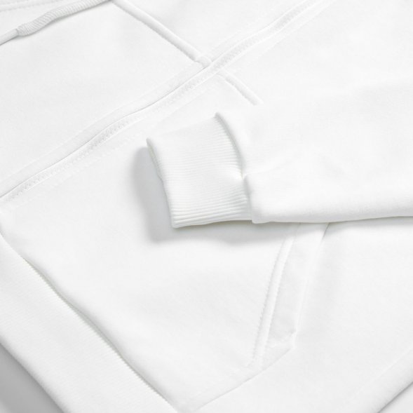 Толстовка унисекс оверсайз на молнии Zippy Terry, белая 