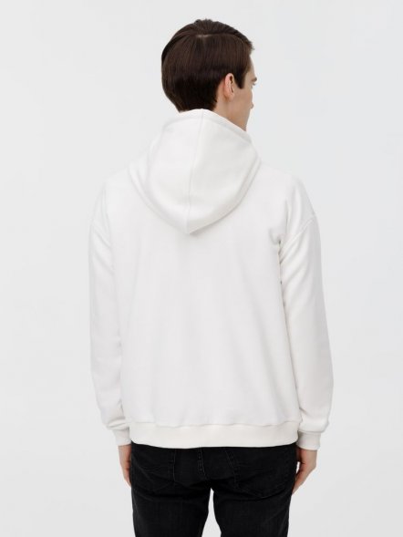 Толстовка унисекс оверсайз на молнии Zippy Terry, белая 