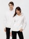 Толстовка унисекс оверсайз на молнии Zippy Terry, белая 