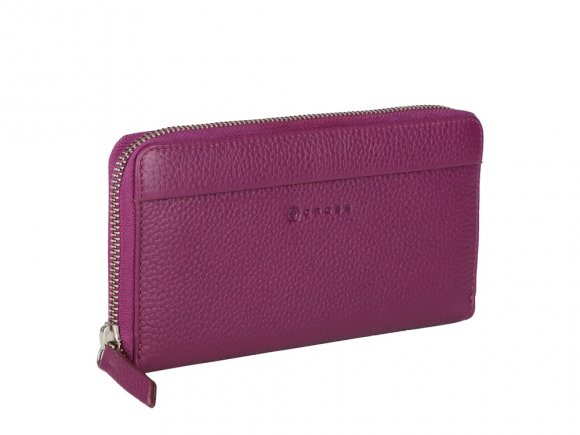 Кошелёк Cross Colors Plum, кожа наппа, фактурная, цвет сливовый 