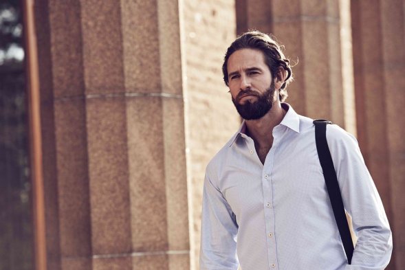 Рубашка мужская в клетку Tribeca, синяя 