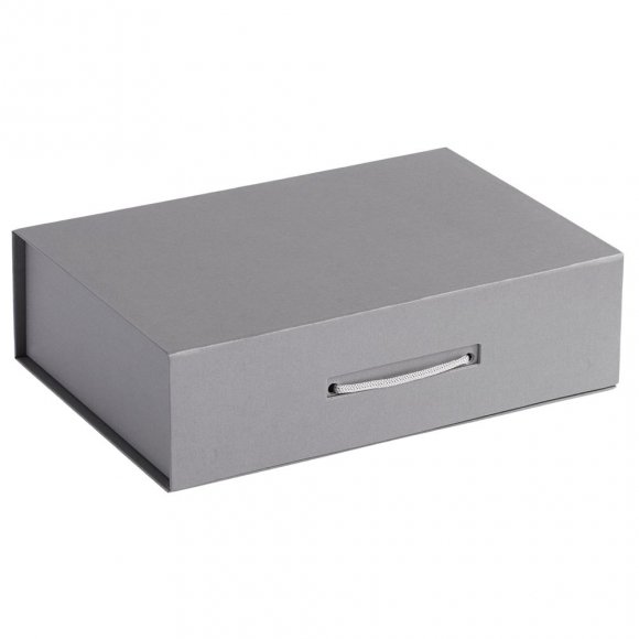 Коробка Case, подарочная, серебристая 