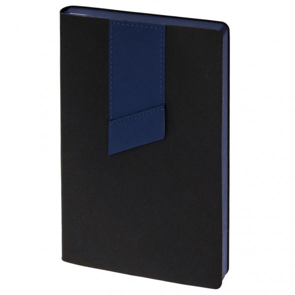 Ежедневник Bookmark, недатированный, черный с синим 