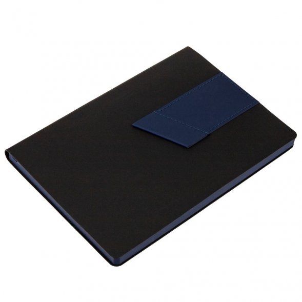 Ежедневник Bookmark, недатированный, черный с синим 