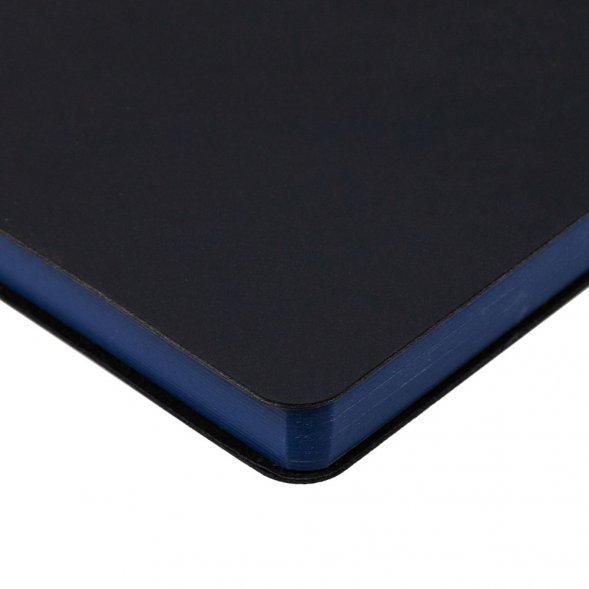 Ежедневник Bookmark, недатированный, черный с синим 