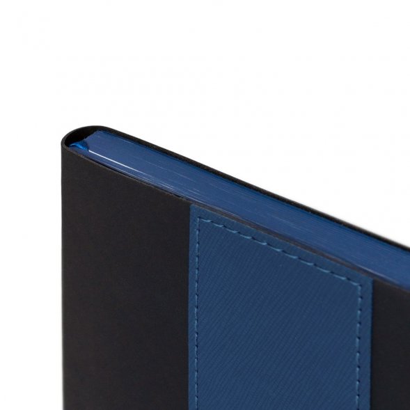 Ежедневник Bookmark, недатированный, черный с синим 