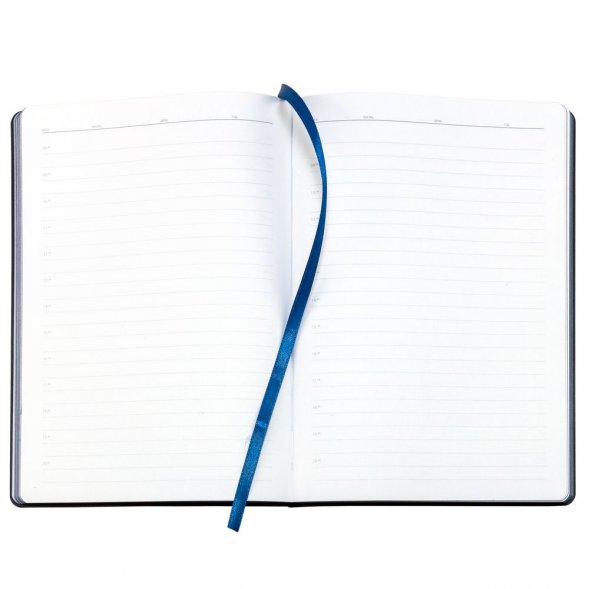 Ежедневник Bookmark, недатированный, черный с синим 