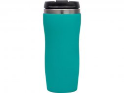 Термокружка Mony Steel 350 мл, soft touch, бирюзовый 320C