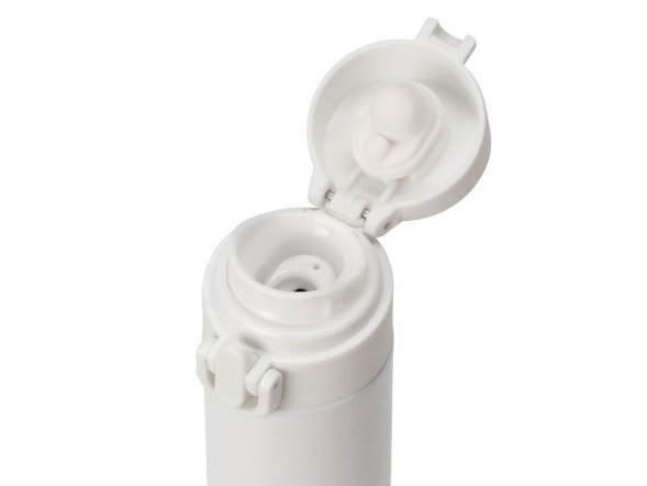 Вакуумная герметичная термокружка Inter, белый, нерж. сталь 