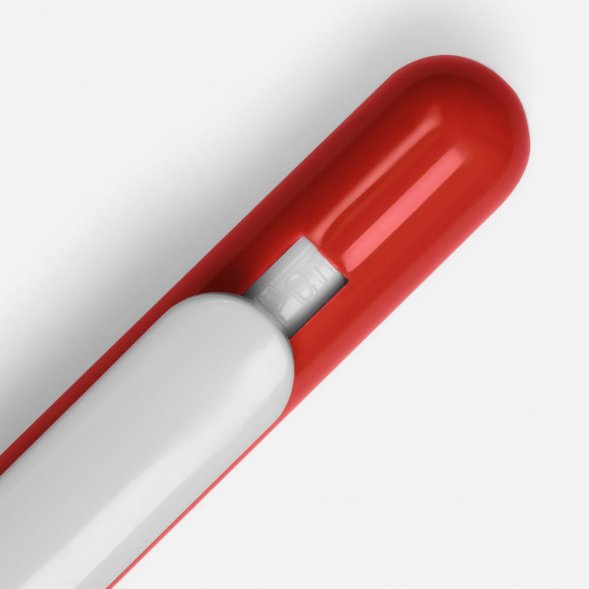 Ручка шариковая Swiper, красная с белым 