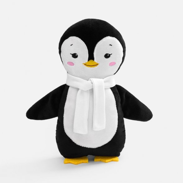 Мягкая игрушка Beastie Toys, пингвиненок с белым шарфом 